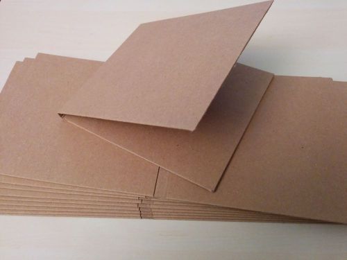 Blank 4 panel chipboard kraft 2-pocket CD sleeves 10-pack