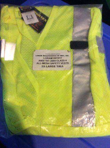 Sportex Saftey All Mesh Saftey Vest 3Xl Tall NIP Yellow