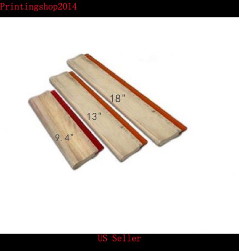 Silk Screen Printing Squeegee Ink Scraper Scratch Board 3 sizes :9.4&#034;/13&#039;&#039;/18&#039;&#039;