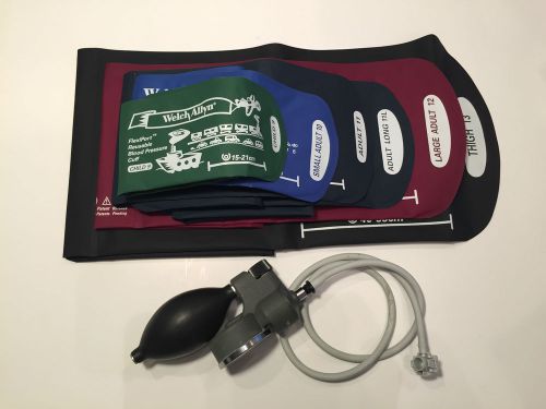 Welch Allyn Tycos Class Hand Aneroid &amp; 6 FlexiPort BP Multi-Cuff Kit