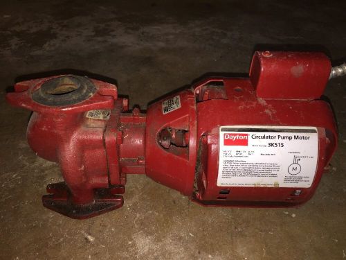 DAYTON CIRCULATOR PUMP MOTOR 3K515 WITH TEEL PUMP 1P899B 1/12HP 115V 1725RPM