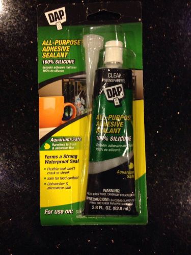 DAP All-Purpose Adhesive Sealant 100% Silicon. Aquarium Safe. Free Shipping.