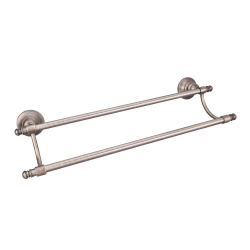 Jeffrey Alexander Bathroom double towel bar 24 inch brushed pewter trevi