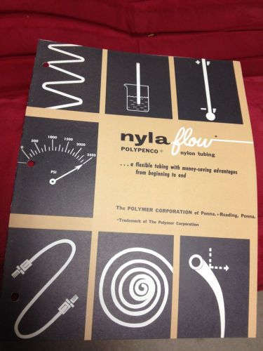 VINTAGE LAB GE NYLA FLOW POLYPENCO NYLON TUBING 1955 POLYMER CORPORATION OF PENN