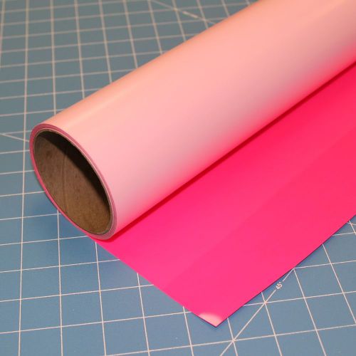 Thermoflex plus 15&#034; by 5 feet neon pink thermo flex for sale