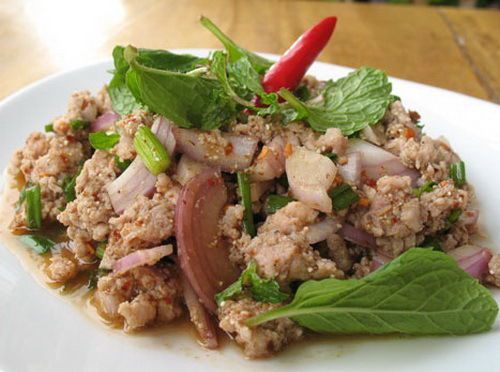 Chicken Larb Salad Thai Recipe Food Cooking Kitchen Dinner Party Restaurant Cook