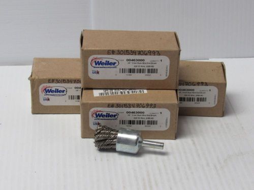 New lot of 4 weiler 3/4&#034; knot style wire end brush 00463000 .020 ss wire for sale