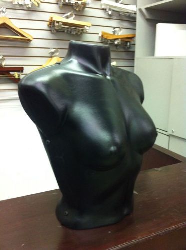 Full Round Free Standing Torso Form -Black- Female # 2002