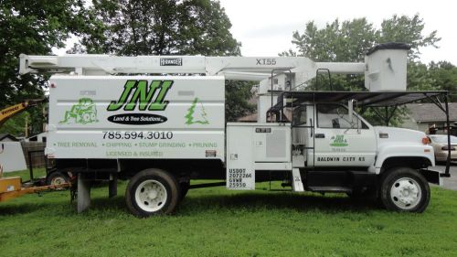 1999 c7500 bucket truck and vermeer bc1250 chipper for sale