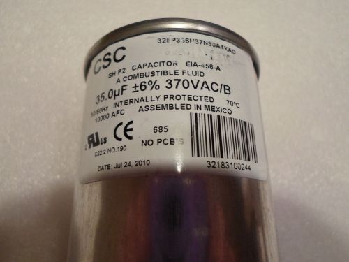 35 MFD 370v Round AC Electric Motor Run Capacitor HVAC / PUMP / COMP 370VAC 35u