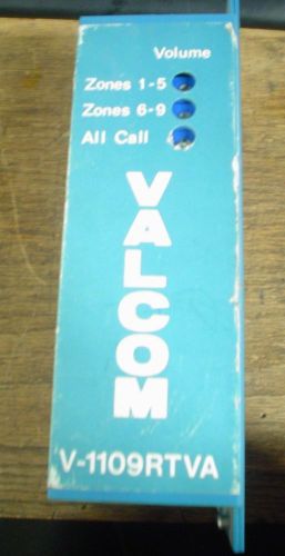 Used Valcom 9 zone one-way page control V-1109RTVA -60 day warranty