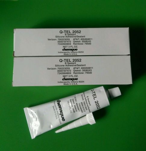 (LOT 2) CHEMQUE Q-TEL 2052 Silicone Adhesive/Sealant 3 FL.OZ.