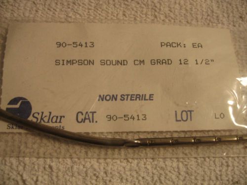 Sklar Instruments # 90-5413 -12 1/2&#034; Simpson Uterine Sound Centimeter Graduation