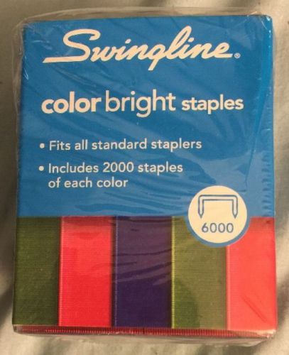 Acco Color Bright Staples Multipack 6000 Count (2000 Each Of Red Blue Green)