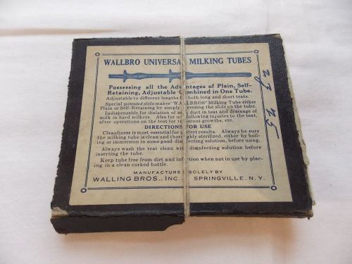 Vintage Walbro Universal Milking Tubes, Springville, NY. Farm Collectable