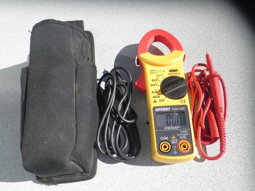 Sperry DIGISNAP DSA 500. Digital Clamp Meter 5 Func/8 Ranges. DVOM