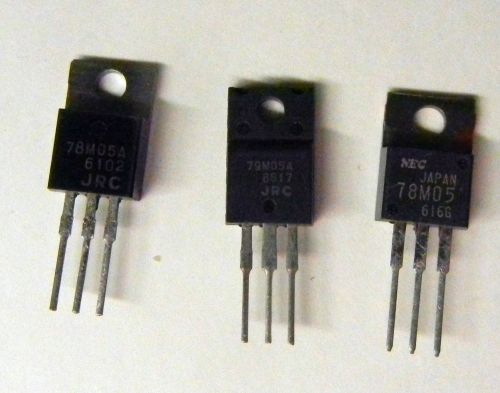 3 TERMINAL VOLTAGE REGULATORS 78M05A, SOLD IN LOTS OF 25