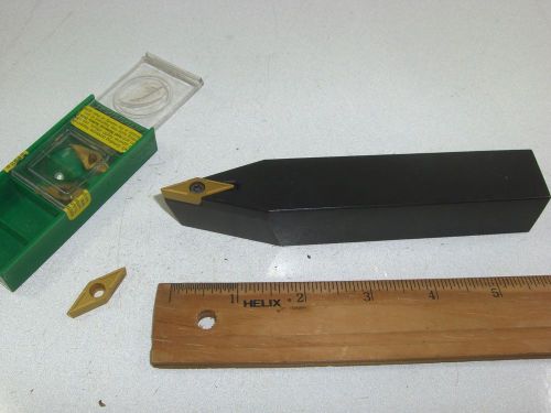 DORION 1&#034; TOOL HOLDER PART# SVVBN-16-3D WITH (5) GREENLEAF CARBIDE INSERTS