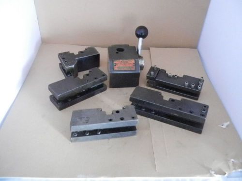 ORGINIAL 6 PIECE KDK 100 QUICK CHANGE TOOL POST &amp; HOLDER SET