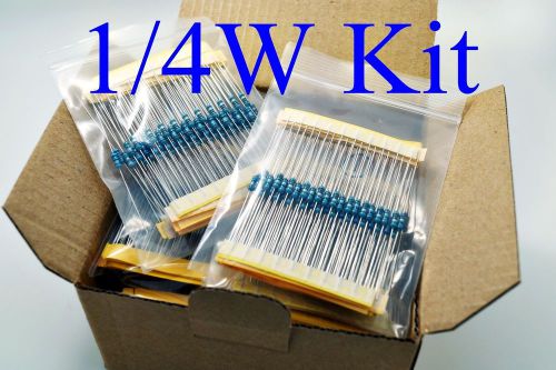 50 Values 1? - 10M? Assortment Kit Metal Film Resistor 0.25W 1%, x1000 pcs Ohm