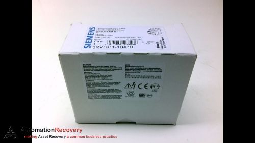 SIEMENS 3RV1011-1BA10 CIRCUIT BREAKER 3 POLE 1.4-2.0A 600VAC, NEW