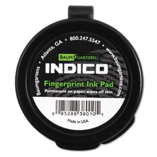 Baumgartens fingerprint ink pad - 1.6&#034; x 1.6&#034; x 0.5&#034; - black ink (38010_40) for sale