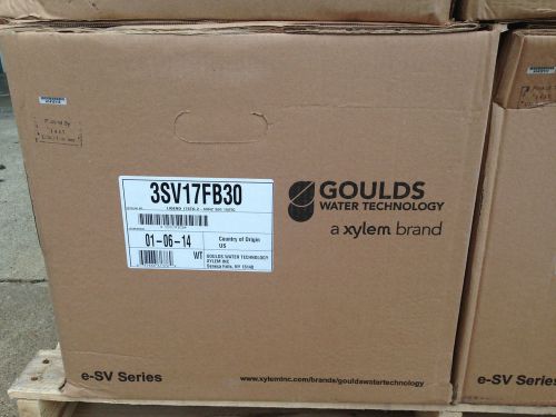 GOULDS 3SV17FB30 17 STG ESV SS VERTICAL WATER PUMP LIQUID END GRUNDFOS CR3 CR 3