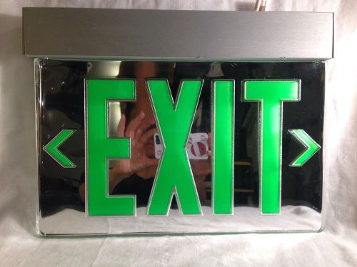 Lithonia LED Edge GREEN Lit Emergency Exit Panel/Sign LRP 1 GC 120/277 EL N PNL