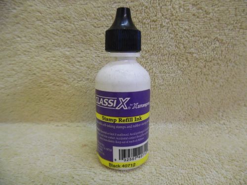 ClassiX Xstamper Black 40712 Stamp Refill Ink 2 Fl Oz Self-Inking Stamps