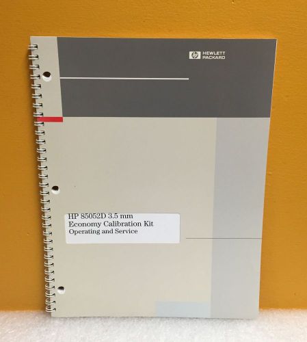 HP/Agilent 85052-90079 85052D 3.5mm Economy Calibration Kit Op &amp; Service Manual