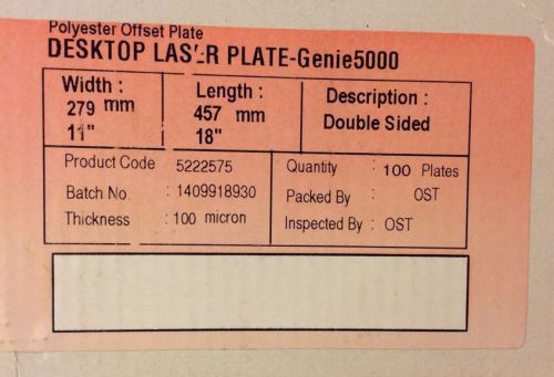 Desktop polyester / laser plate genie 5000 double sided for sale