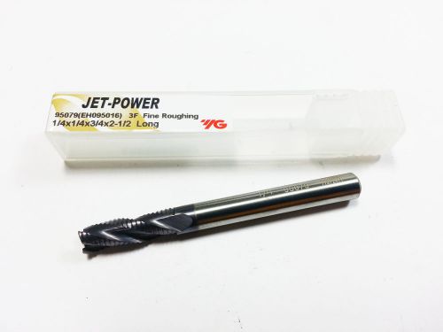 1/4&#034; yg jet-power carbide tialn 3 flute fine roughing long end mill (n 941) for sale