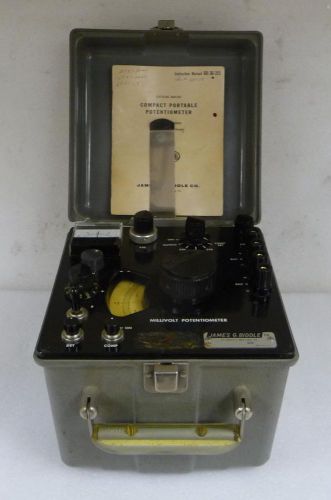 *untested* james g. biddle compact portable potentiometer 604105 for sale