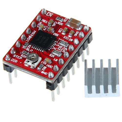 100pcs geeetech stepper motor driver a4988 &amp; heatsink for sanguinololu ramps1.4 for sale