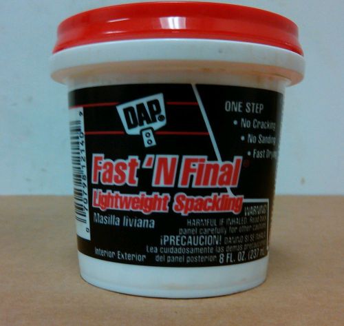 DAP Fast N&#039; Final Lightweight Spackling 12140. Qty 7--8oz Unopened