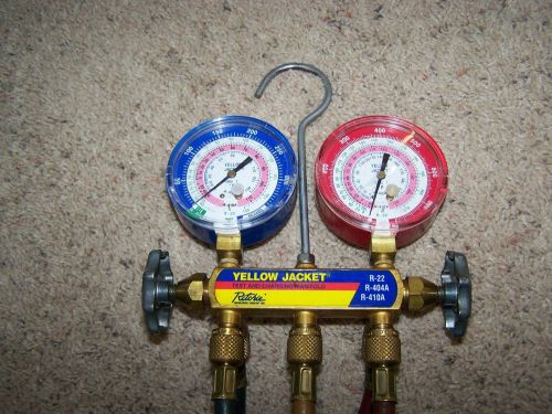 Yellow jacket charging manifold gauge set nice! yellowjacket for sale