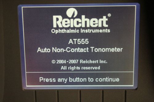 *REICHERT AT 555~AUTO~NON-CONTACT~TONOMETER~TESTED~WORKS GREAT~