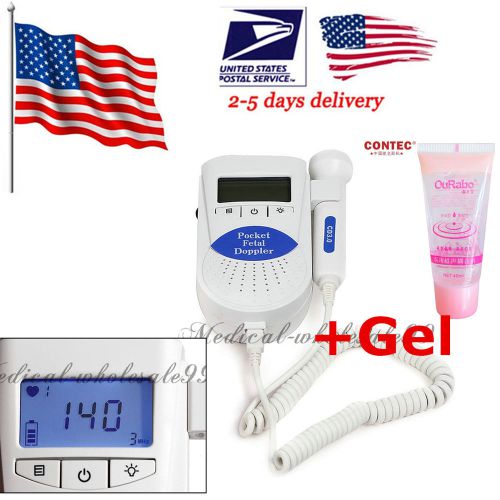 Contec Sonoline B LCD Fetal doppler Baby Prenatal Heart Monitor Backlight  +Gel