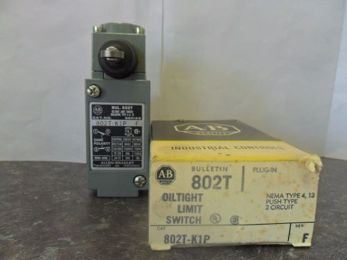 New allen bradley 802t-k1p limit switch oil tight series f nib for sale