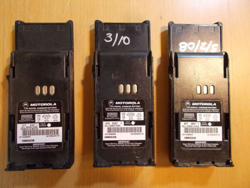 Motorola 2 way radio P1225 battery lot of 3 HNN9049B no idea of condition see de