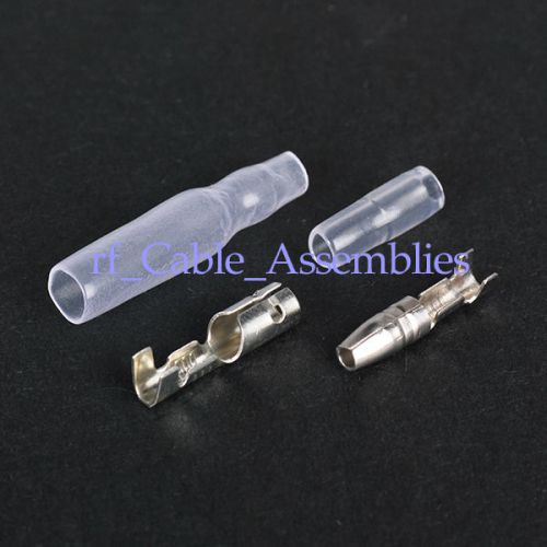 200pcs (Bullet Connectors Crimp Terminals Female+ Male Insulated Cover 3.9mm)
