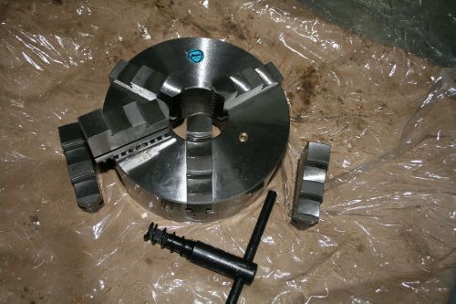 8&#034; 3 JAW (2 SETS) HARD SEMI-STEEL PLAIN BACK SCROLL MANUAL LATHE CHUCK &#034;NEW&#034;