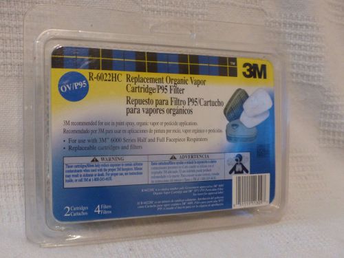 NEW IN BOX 3M R-6022HC Replacement Organic Vapor Cartridge/P95 Filter