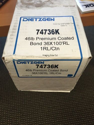 DIETZGEN 46lb. PREM COATED BOND PAPER 36&#034;X100&#039;