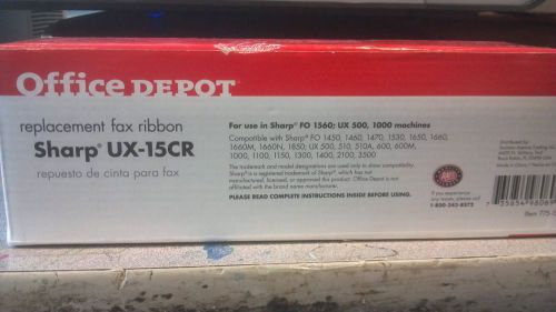 Office Depot Sharp UX-15CR Fax Replacement Ribbon for 1650, UX500, 1000 NIB