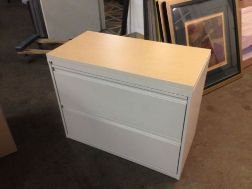 2 DRAWER LATERAL SIZE FILE CABINET w/ LAMINATE TOP w/LOCK&amp;KEY 36&#034;W