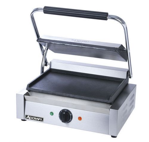 ADCRAFT SMOOTH PANINI GRILL 13 1/4&#034; X 9 1/4&#034; SINGLE ELECTRIC 120V - SG-811E/F