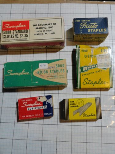 6x boxes VINTAGE STANDARD STAPLER STAPLES Arrow Presto Swingline / 14,000+ total