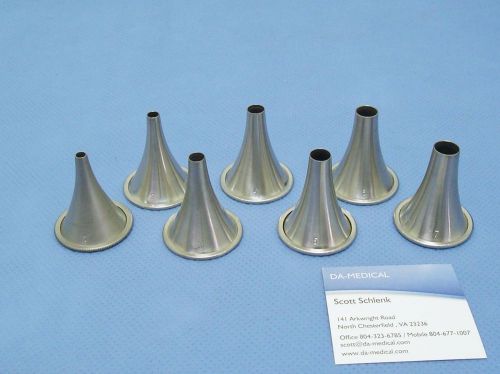 Storz Farrior Specula Set, Sizes 1 through 7, Round, German