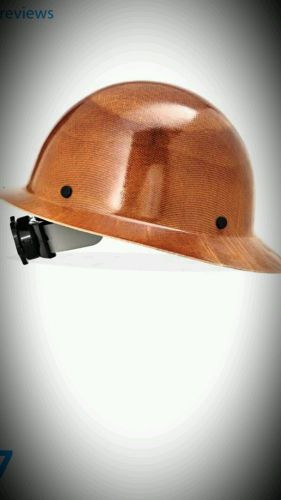 MSA SKUllGAR HARD HATS WITH RATCHET SUSPENSION NATURAL TAN FULL BRIM